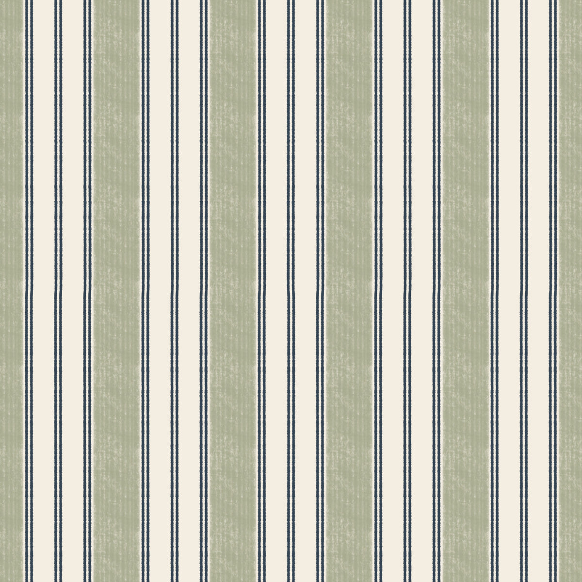 Preppy Grandmillenial ticking stripes-Green Wallpaper⁠ in your room