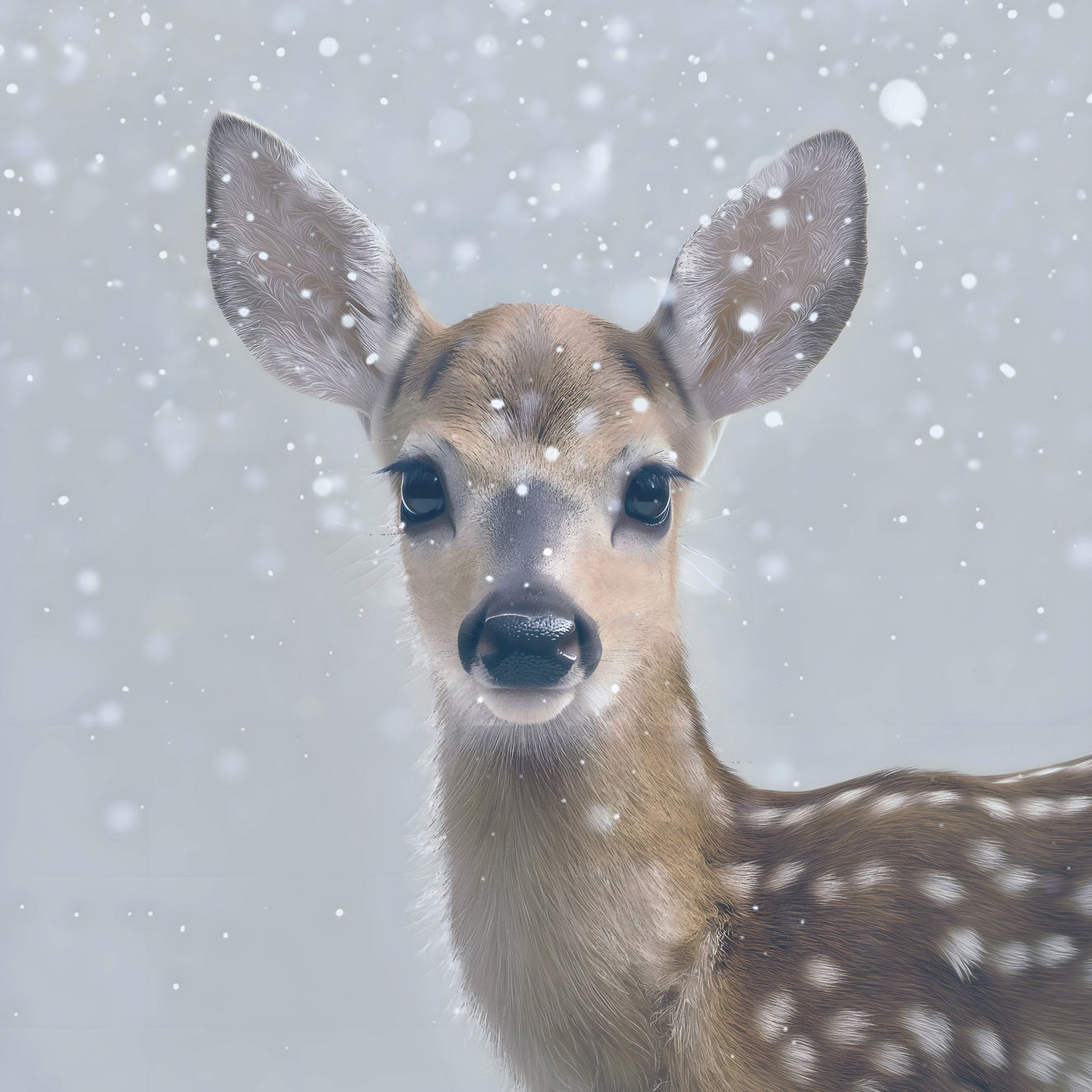 Quiet Winter Fawn Wall Mural