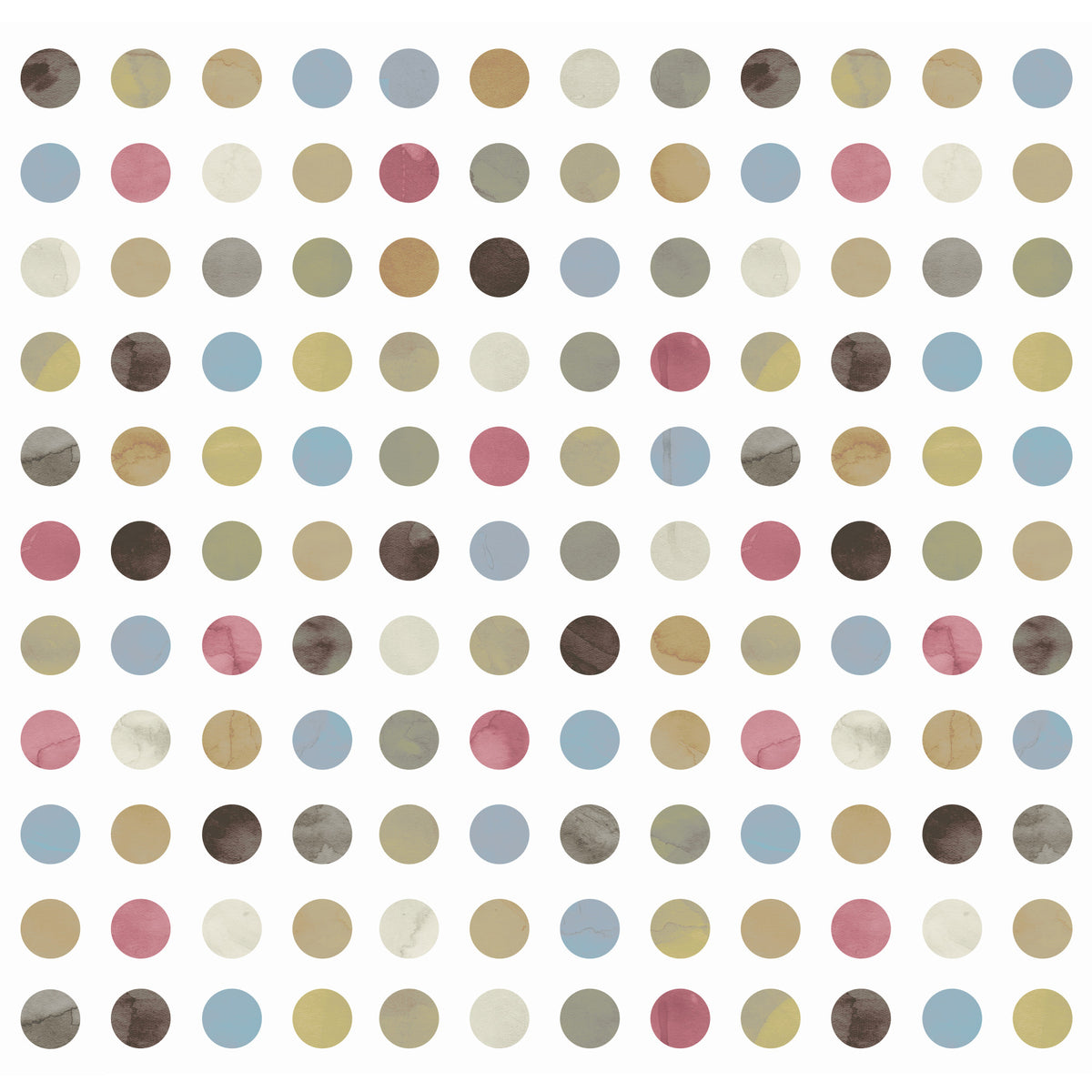 Winter Pastel Dot Delight Wall Mural in your room — zoomed