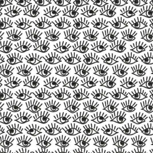 Monochrome Staring Eyes Wall Mural