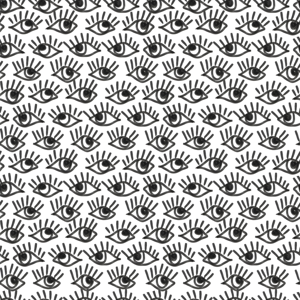 Monochrome Staring Eyes Wall Mural in your room