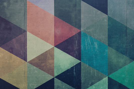 Retro Triangle Fusion Wall Mural -2226223