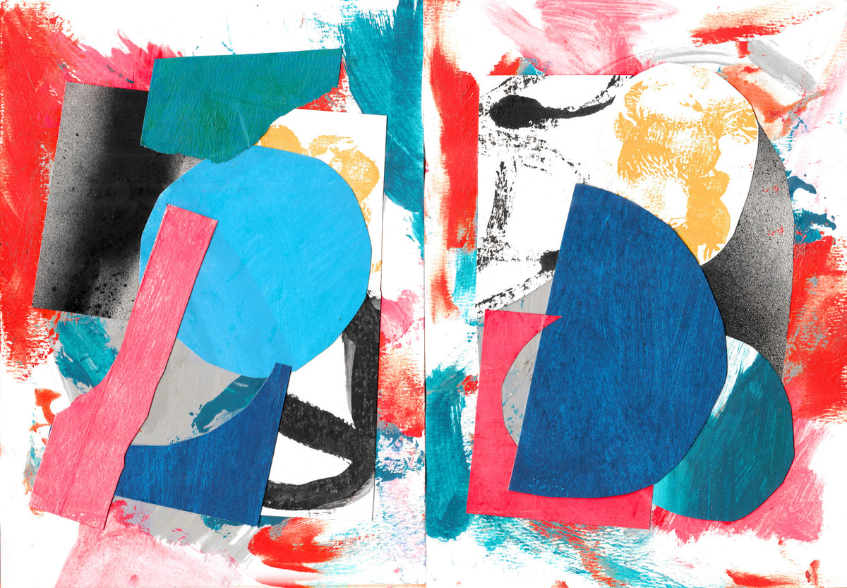 Collage Chaos Wall Mural in your room