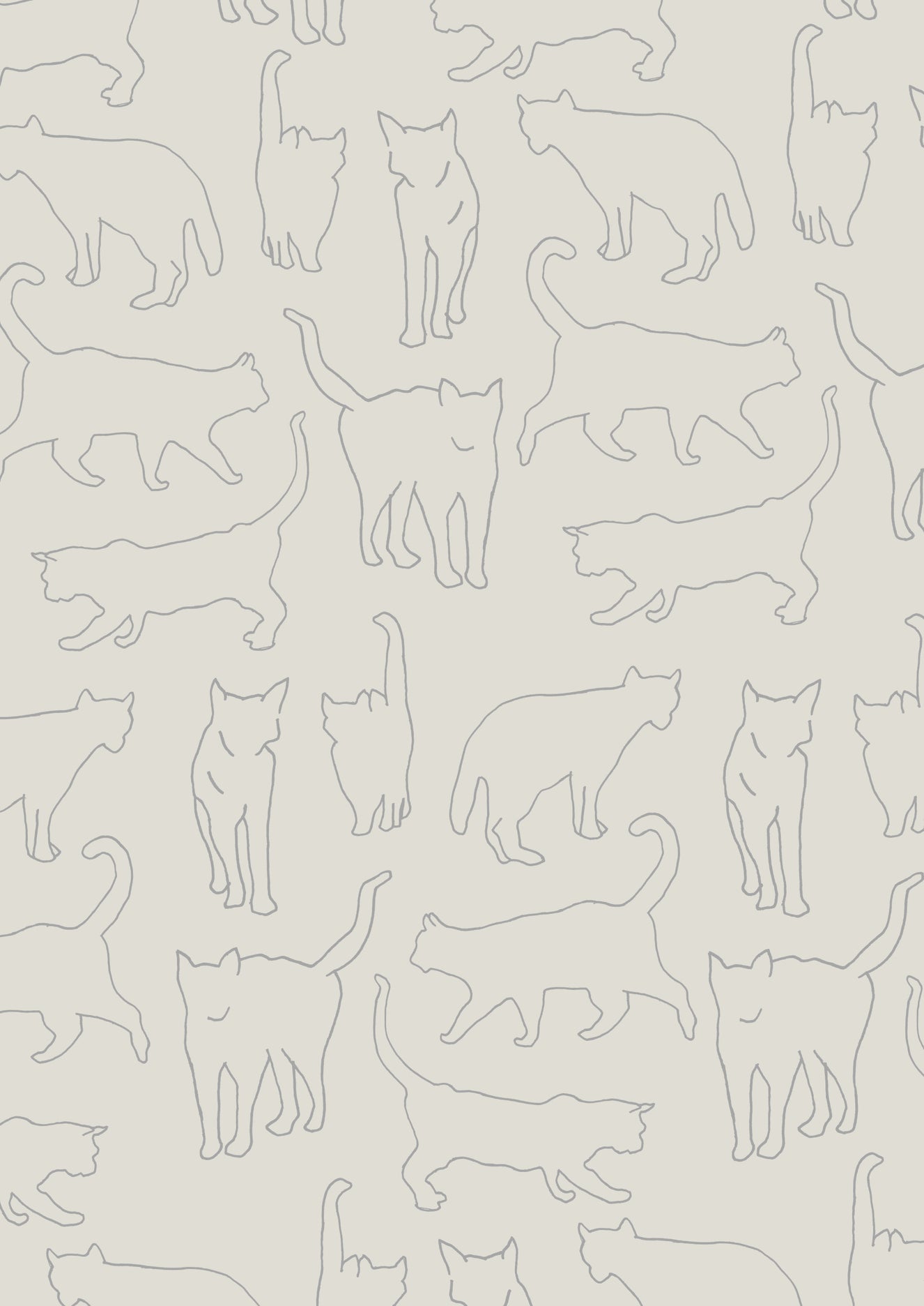 Cat Sketch Symphony Wall Mural