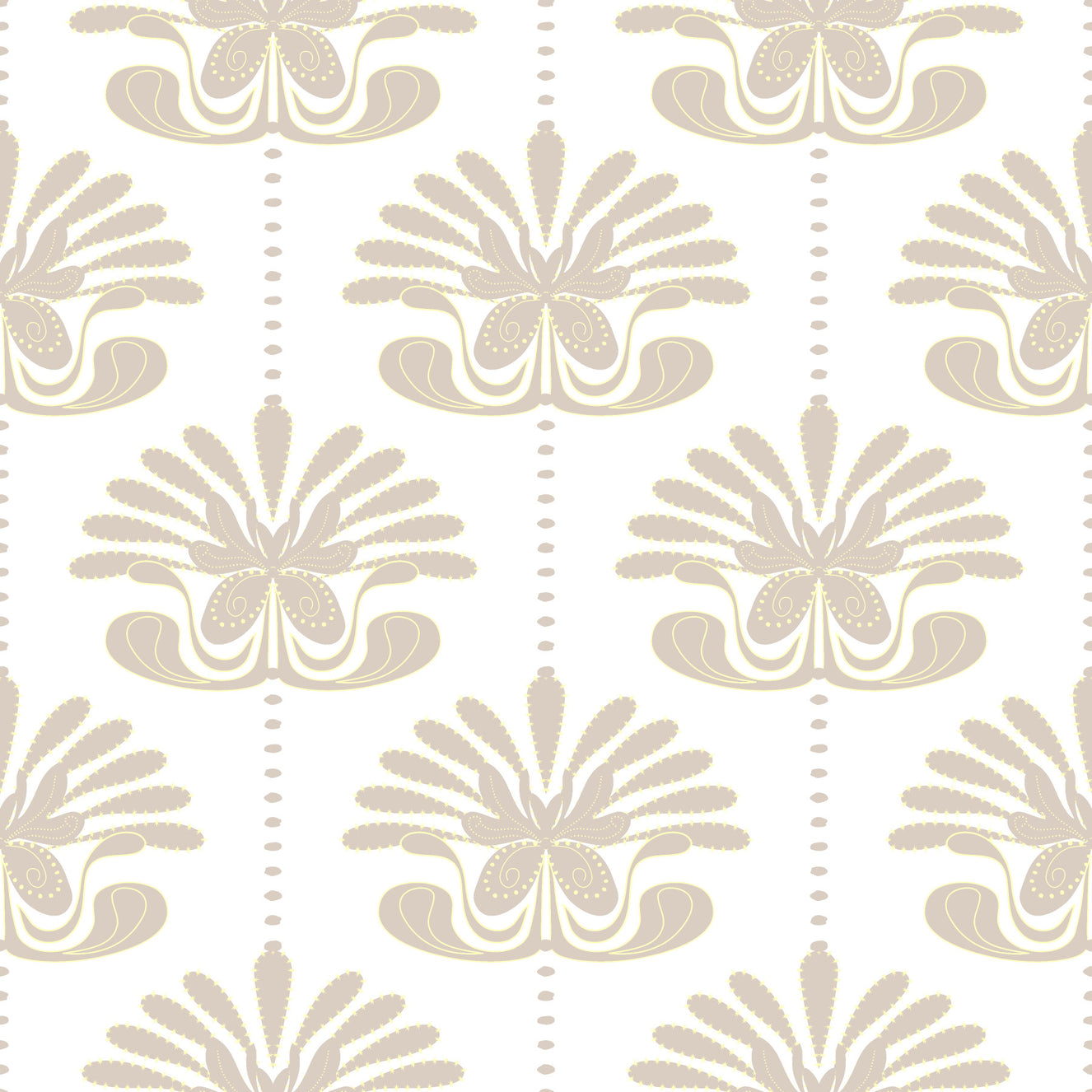 Chic Floral Symmetry Wallpaper⁠
