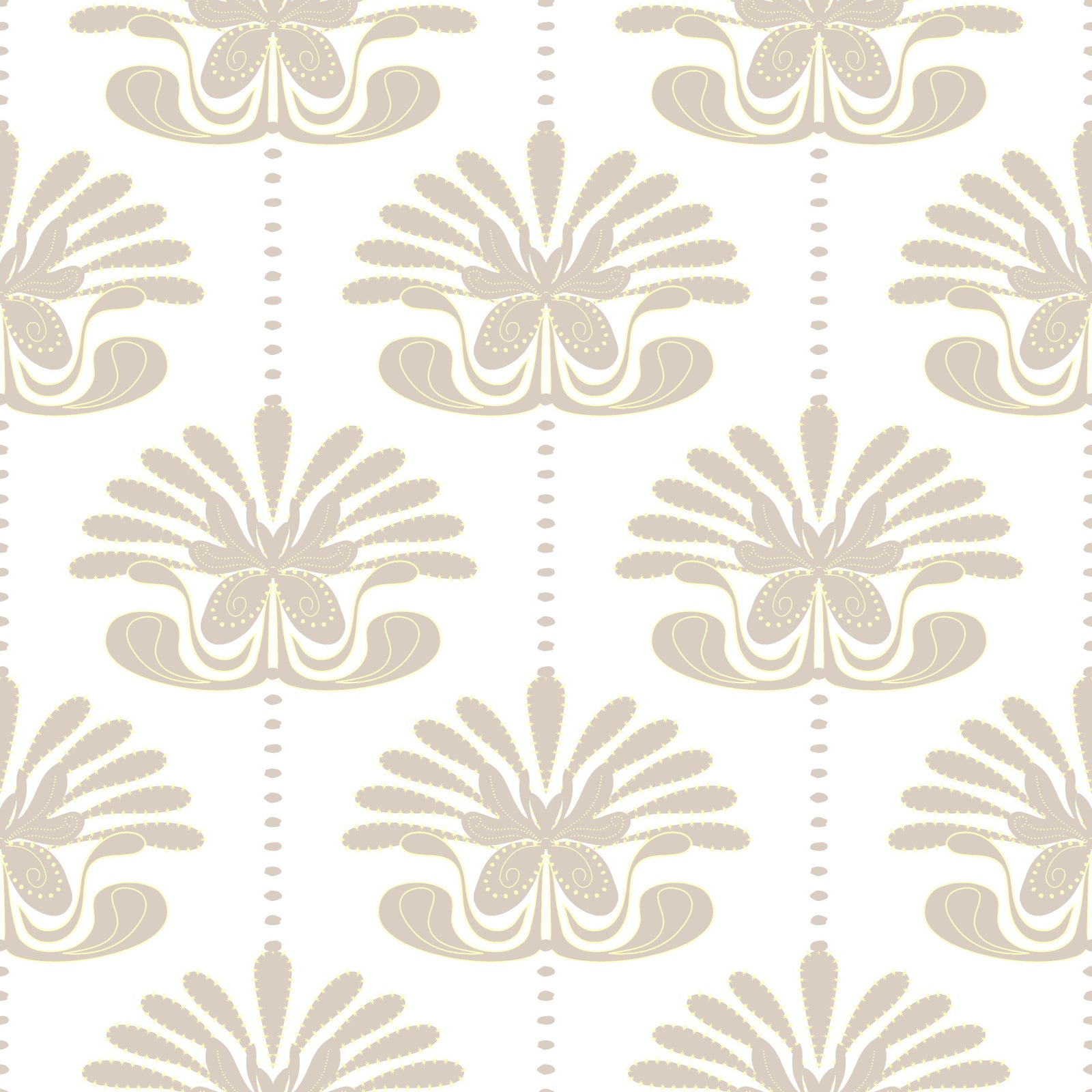Chic Floral Symmetry Wallpaper⁠ in your room