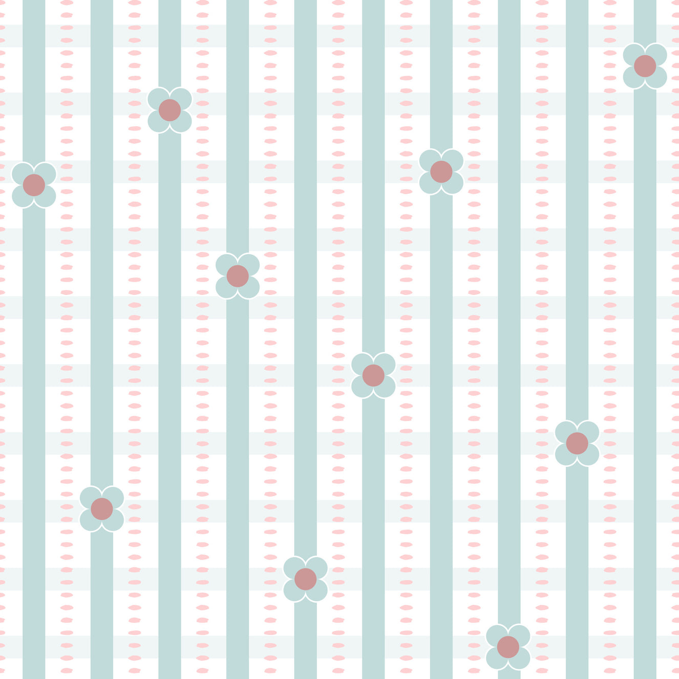 Daisy Stripes Wallpaper⁠