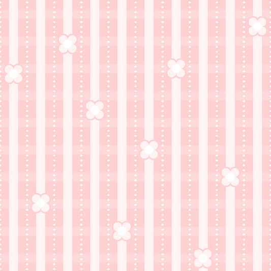 Pink Petals & Stripes Wallpaper⁠