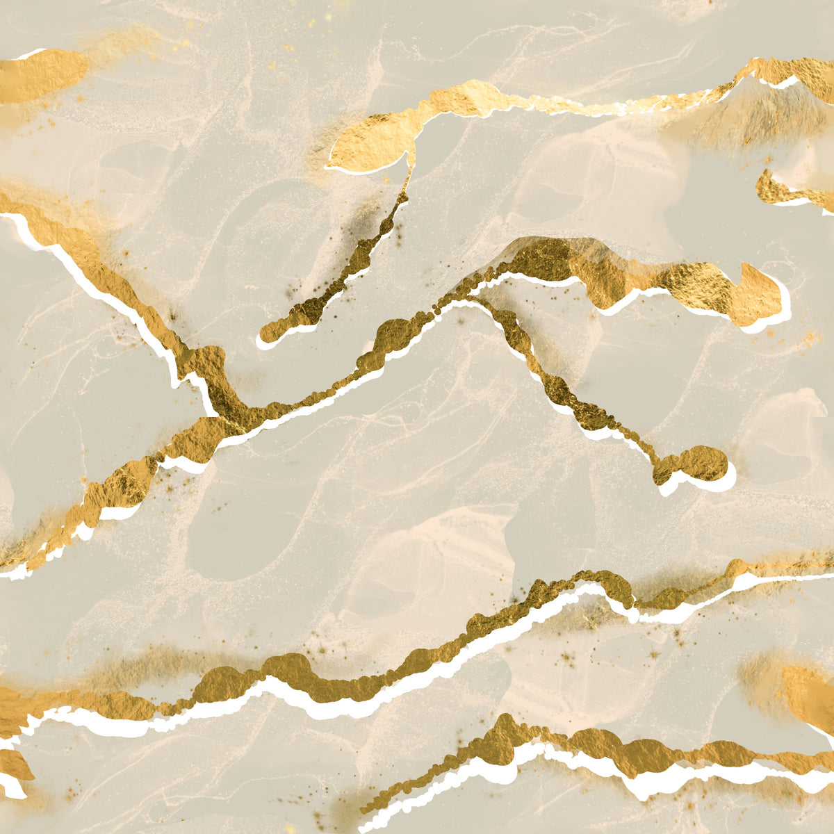 Golden Veins Ecru Sand Marble - Modern Luxe Abstract Wall Mural in your room