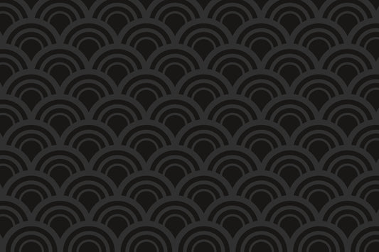 Black Charcoal Waves Wall Mural