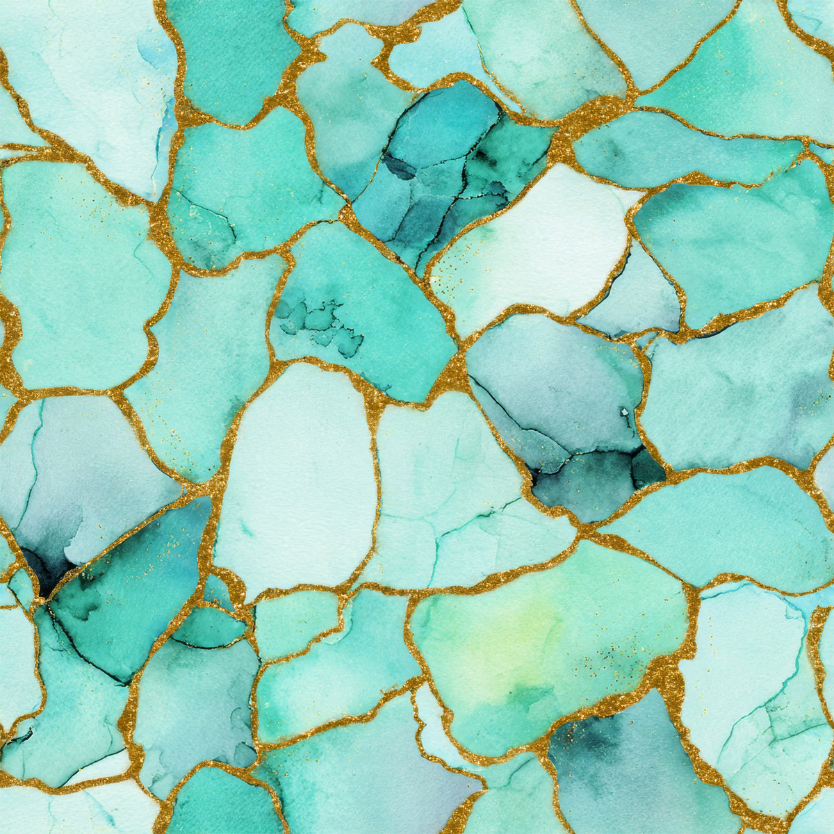 Aqua Gold Marble Wallpaper⁠ in your room