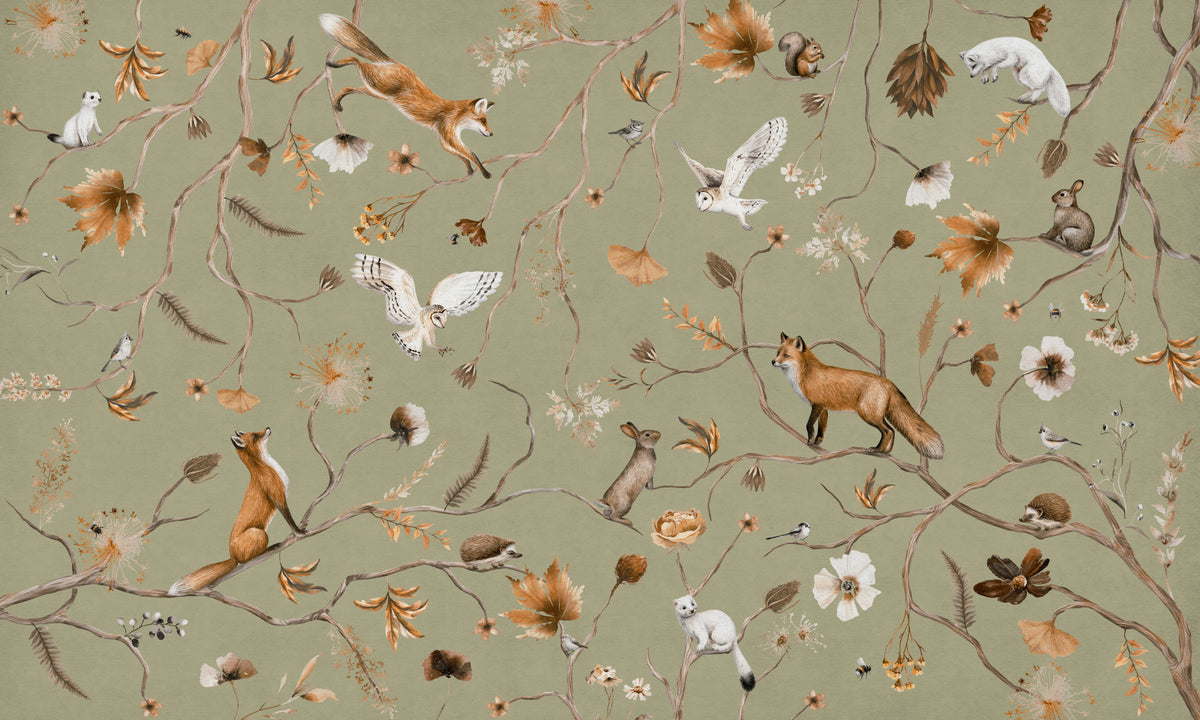 Autumn Arbor Wall Mural in your room — zoomed