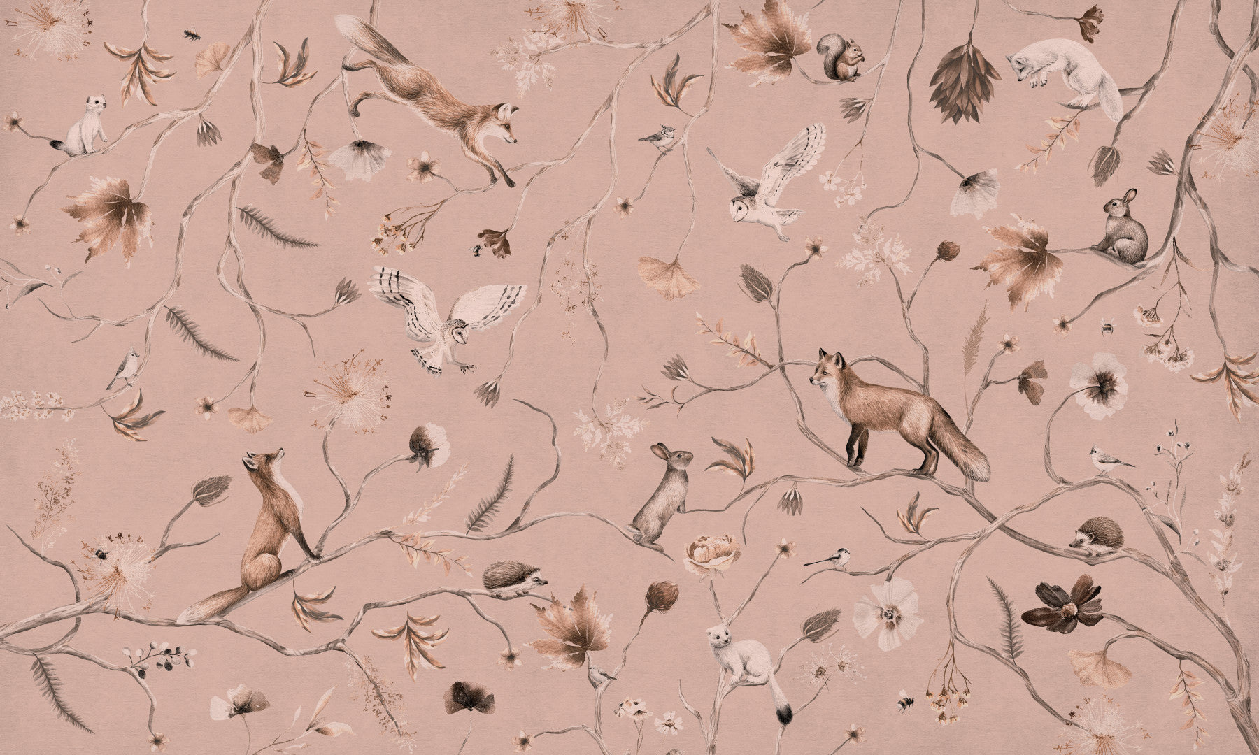 Woodland Whisper Wall Mural in your room — zoomed