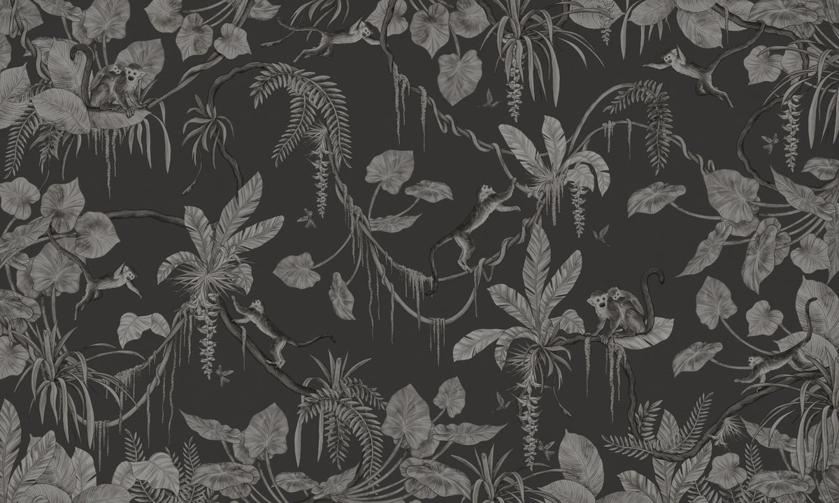 Jungle Nightfall Wall Mural in your room — zoomed