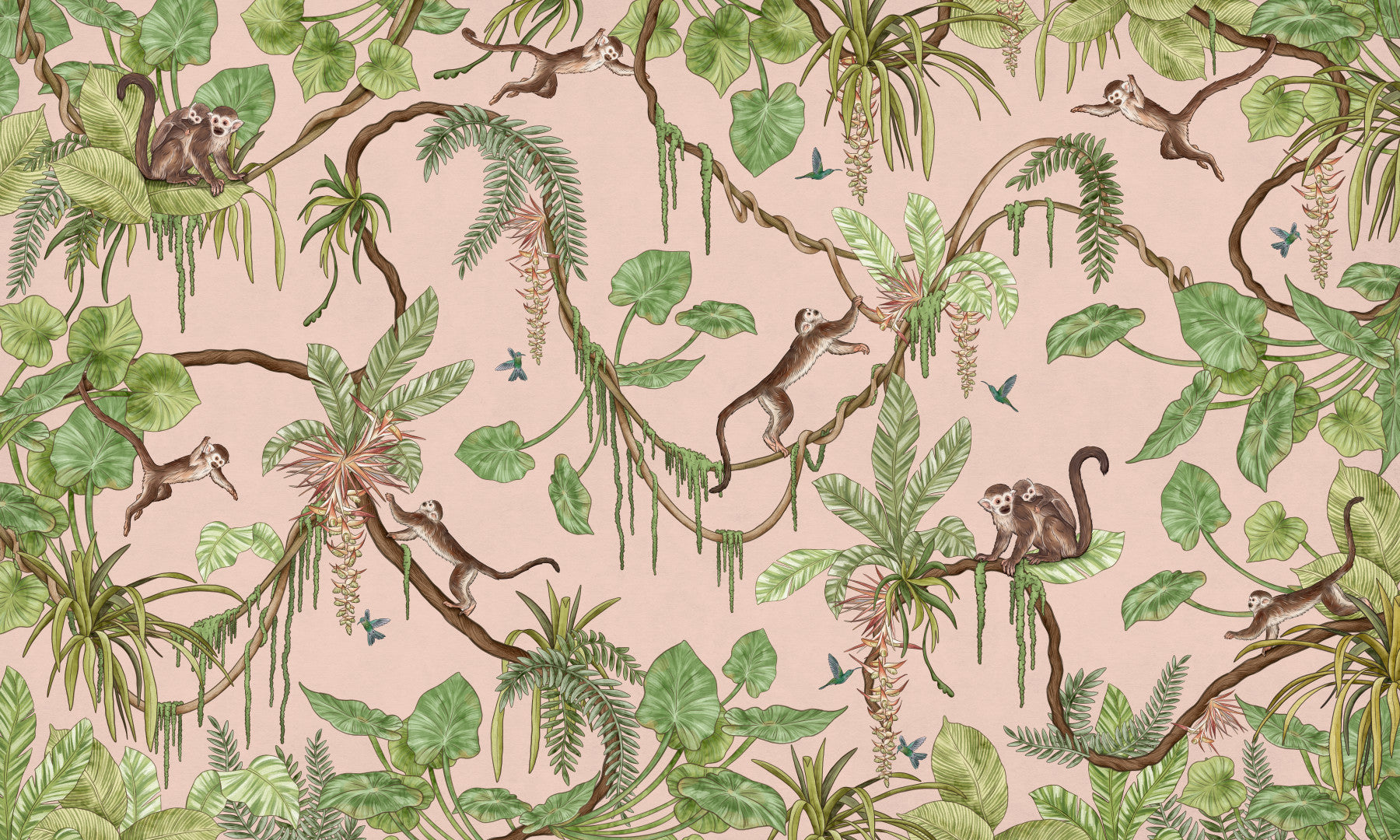 Monkey Business in Paradise Wall Mural