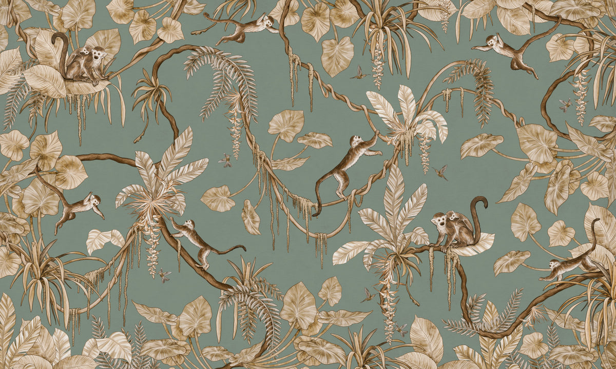 Monkey Business Wallpaper Wall Mural in your room