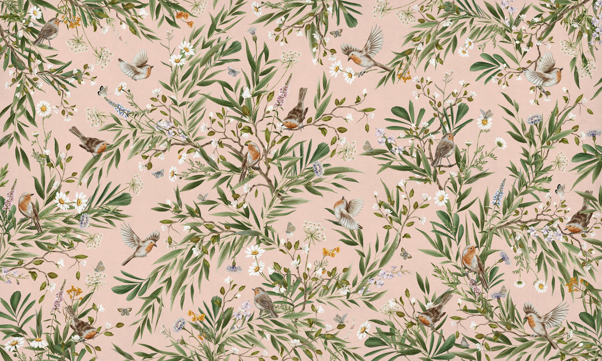 Robin's Bloom Wall Mural in your room