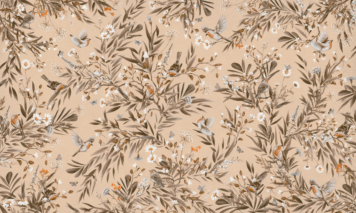 Botanical Birdsong Wall Mural