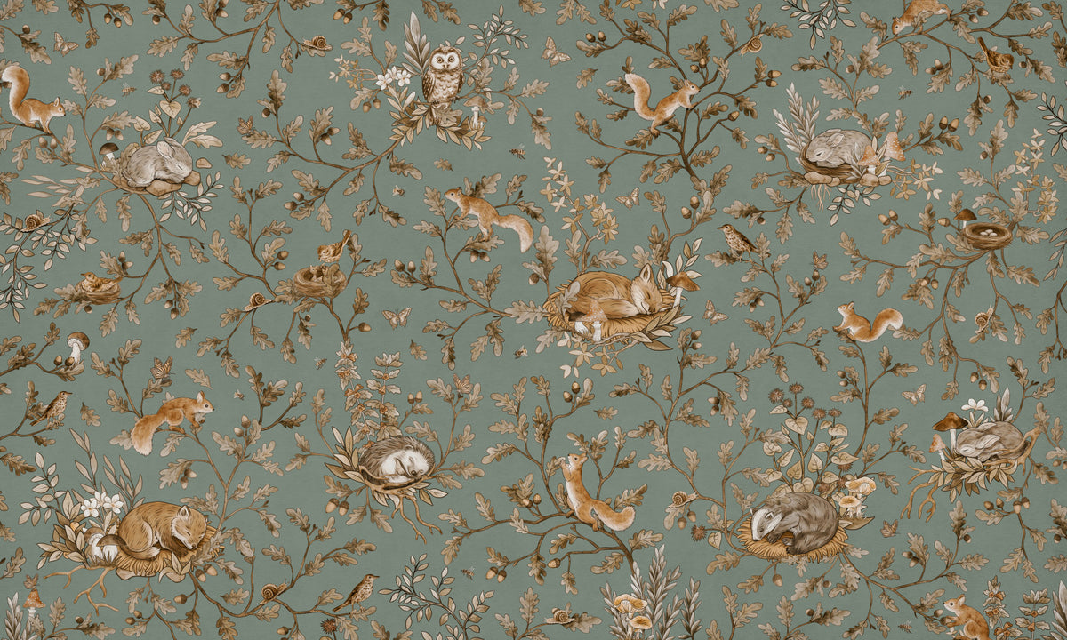 Woodland Dreams Wall Mural in your room — zoomed