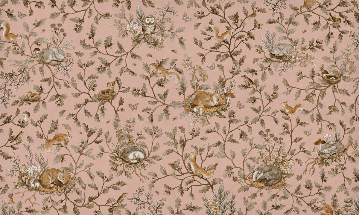 Forest Nap Wall Mural in your room — zoomed
