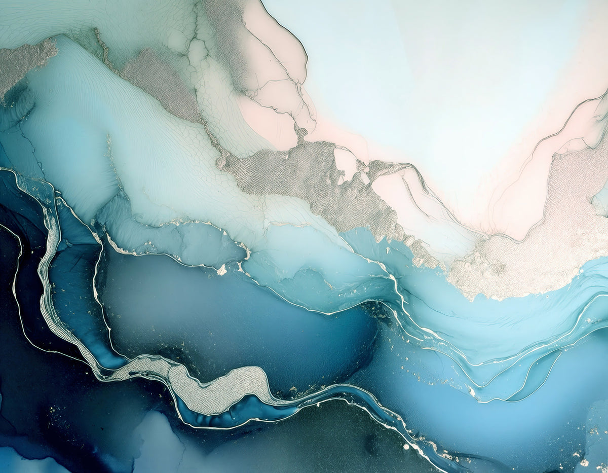 Mystic Mineral Layers Turquoise Wall Mural in your room