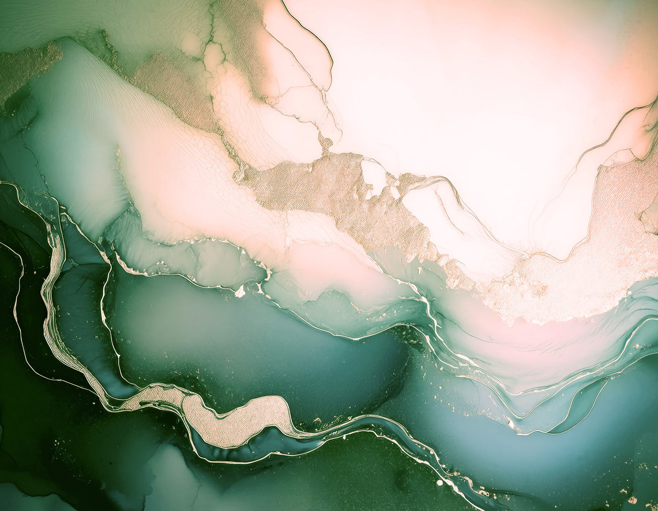 Soft Mineral Hues Sage-Rose Wall Mural