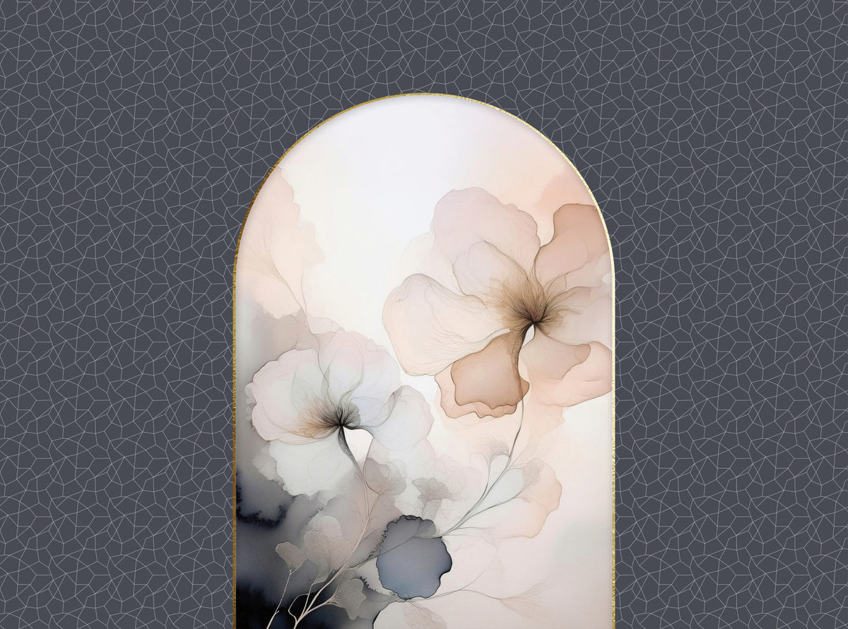 Dreamy Floral Archway Wall Mural in your room — zoomed