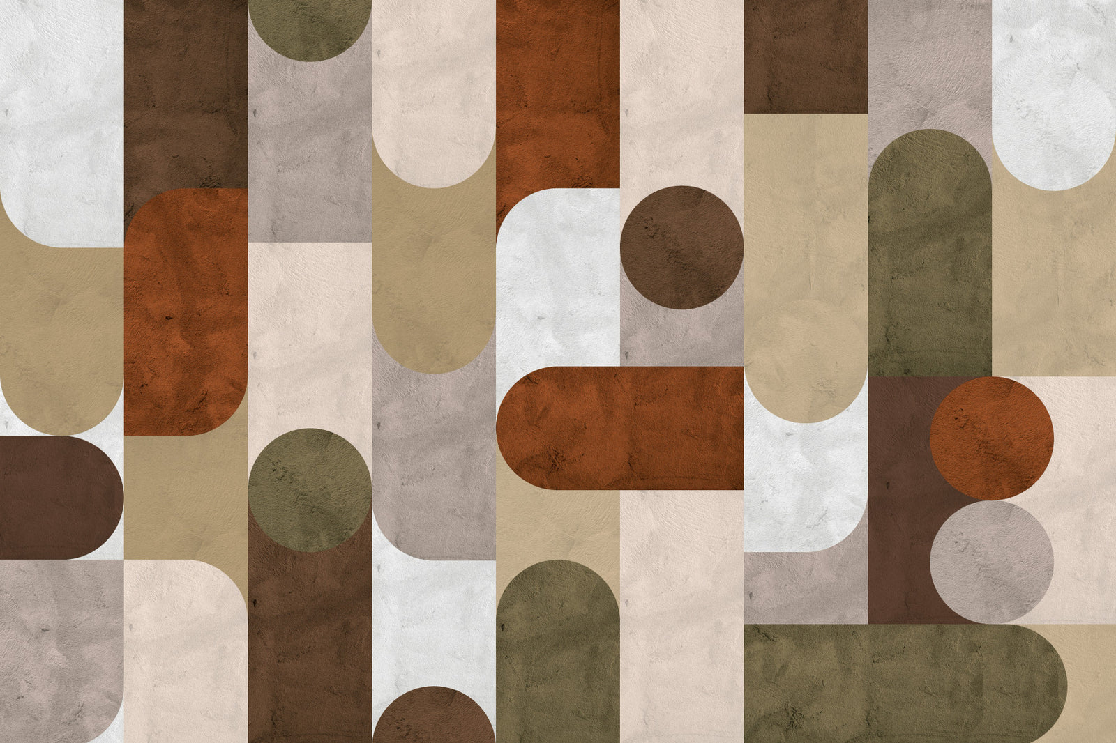 Vintage Mosaic Vibes  Wall Mural