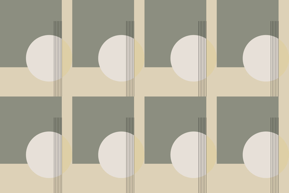 Soft Contrast - Minimalist Geometric Wall Mural in your room — zoomed