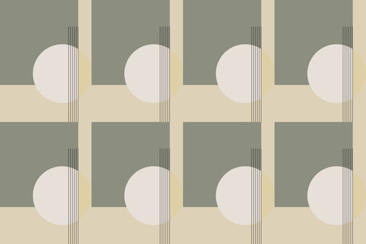 Soft Contrast - Minimalist Geometric Wall Mural