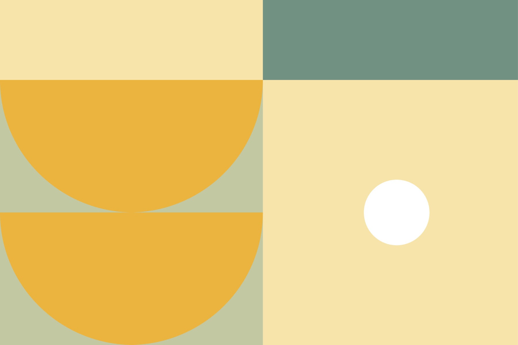 Ochre and Olive Wall Mural in your room — zoomed