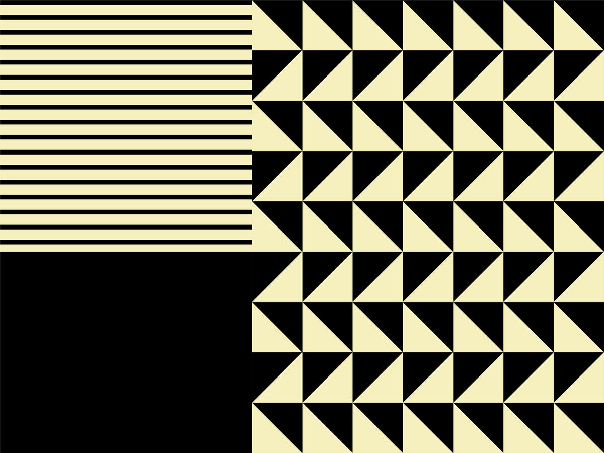 Dynamic Duo Shapes Wall Mural in your room — zoomed