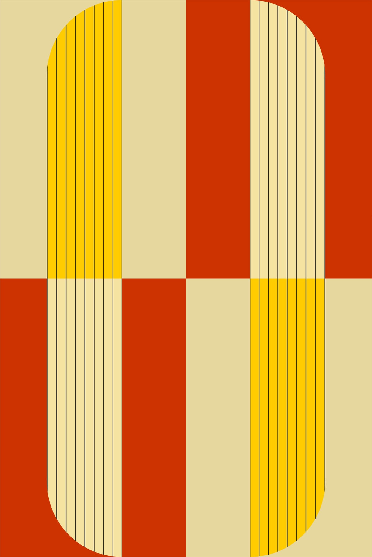 Marigold and Maple - Abstract Pattern Wallpaper⁠