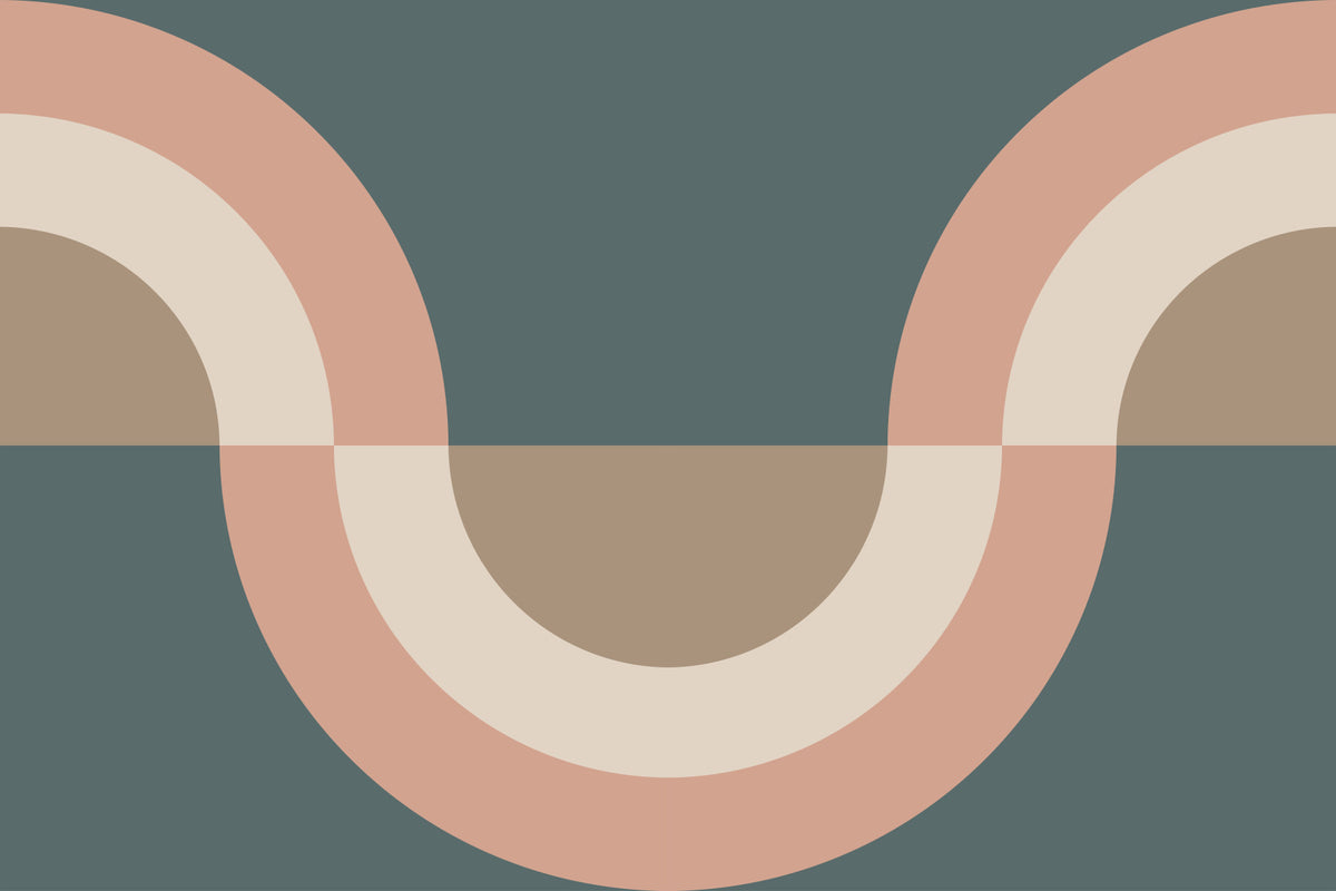 Modern Retro Arcs Decor Wallpaper⁠ in your room — zoomed