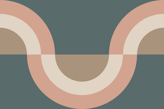 Modern Retro Arcs Decor Wallpaper⁠