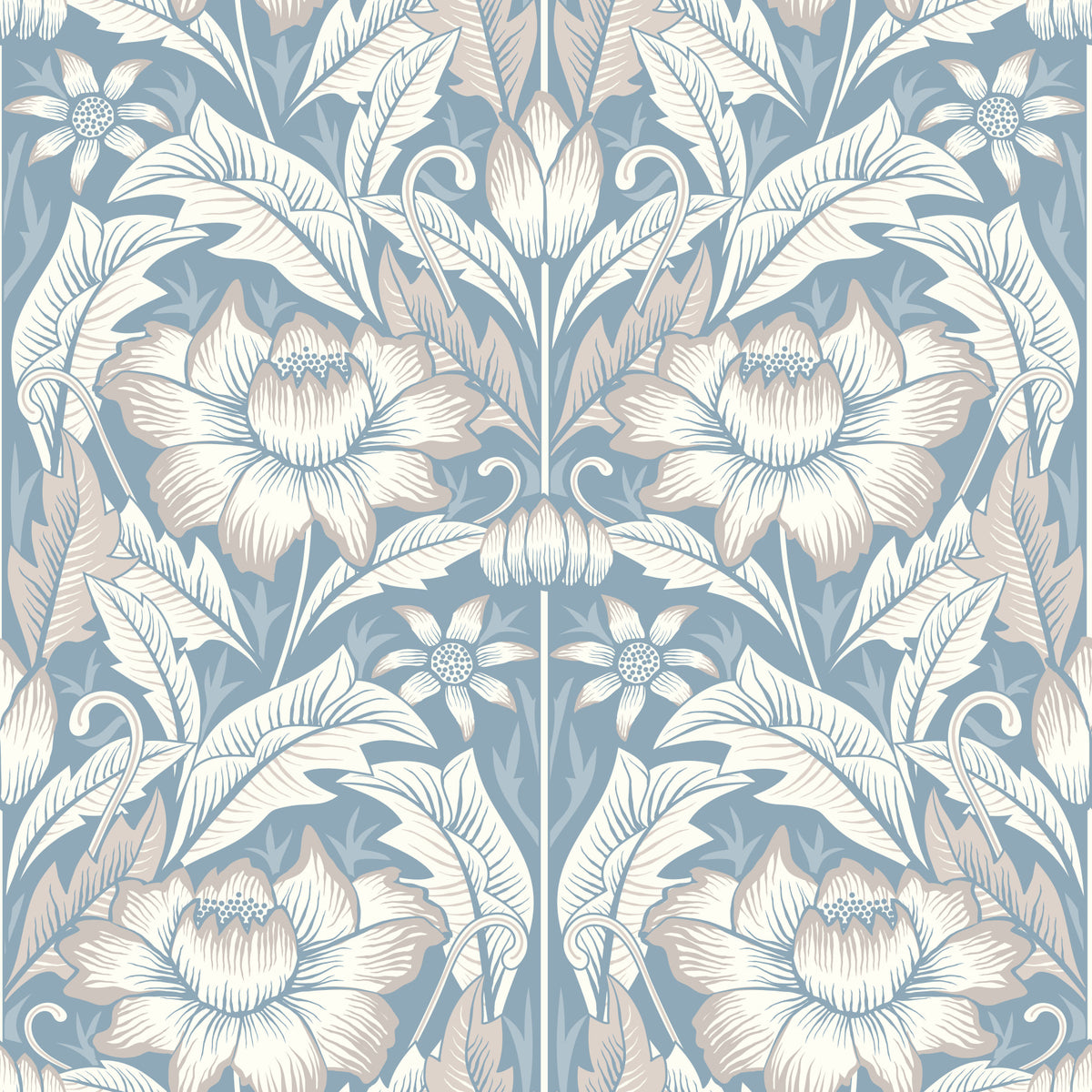 Timeless Garden – Mist Blue Wallpaper⁠