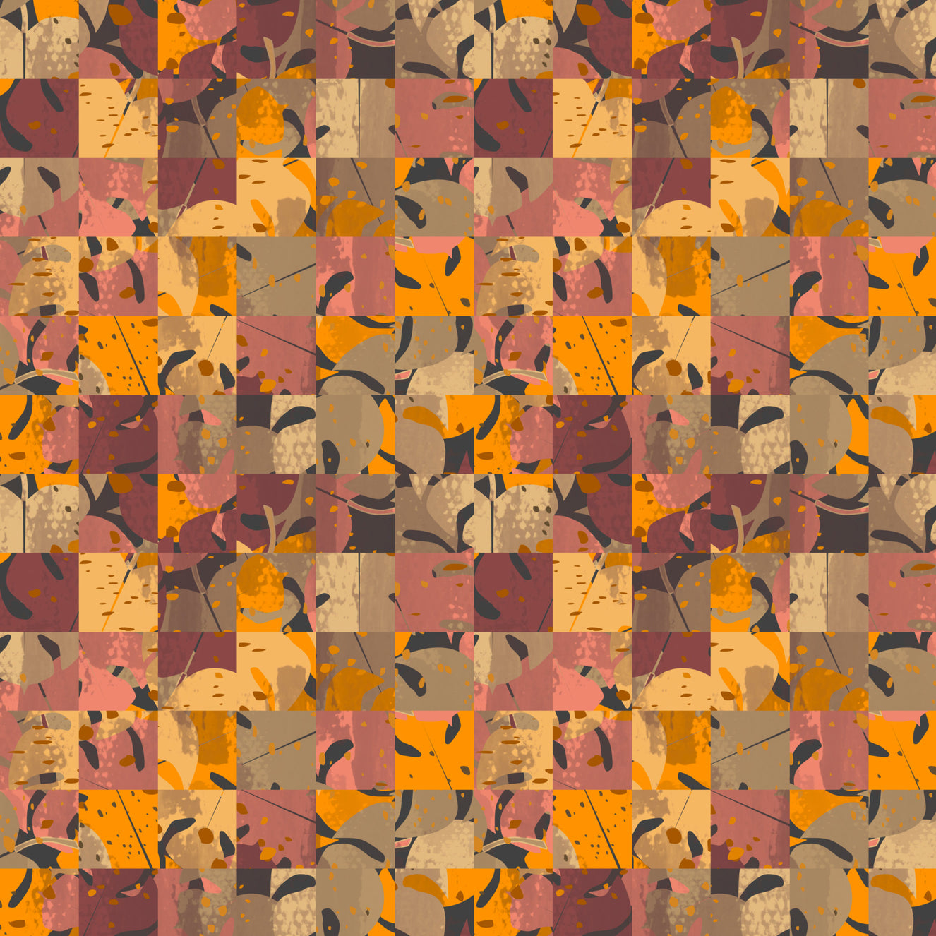 Abstract Patchwork Wall Mural