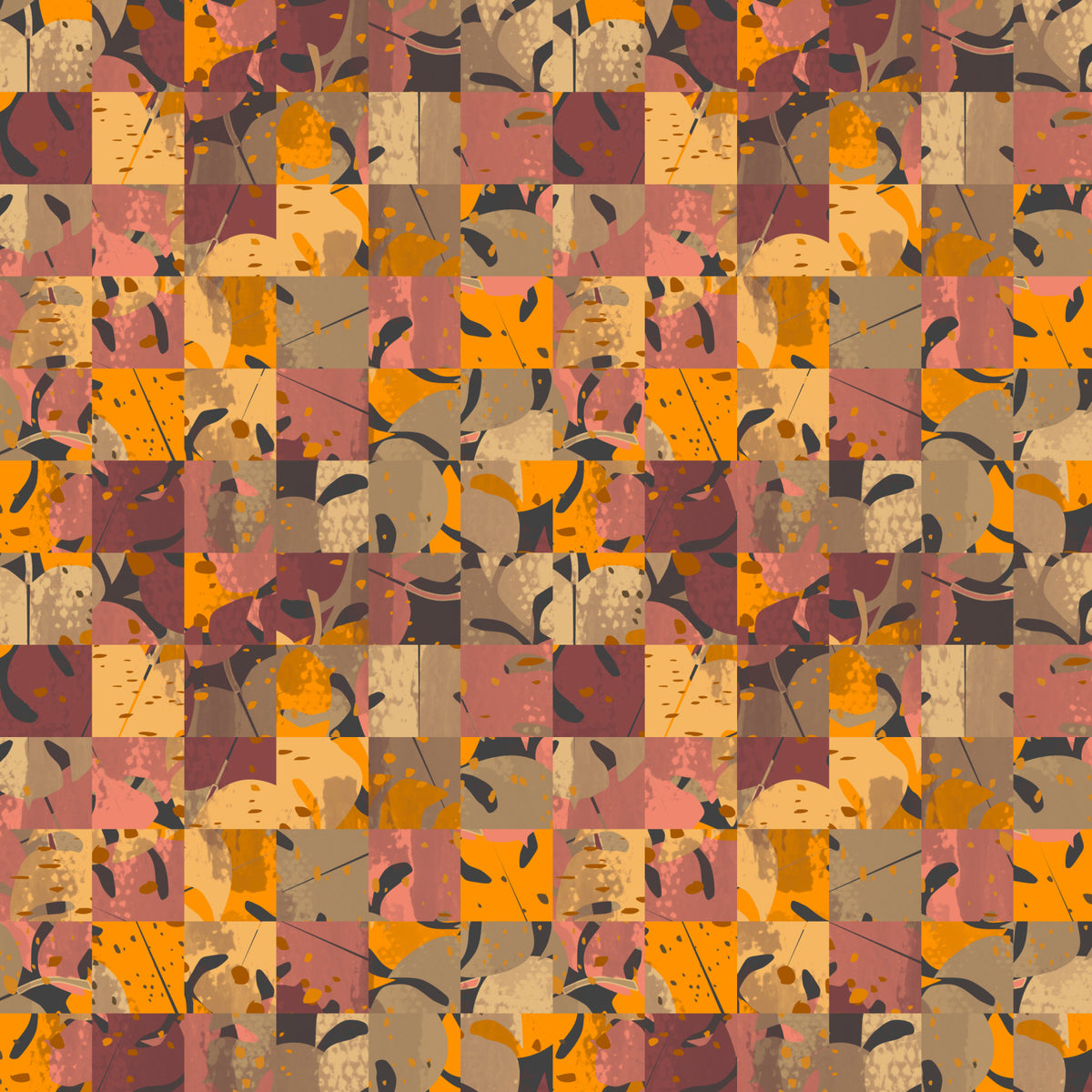 Abstract Patchwork Wall Mural in your room