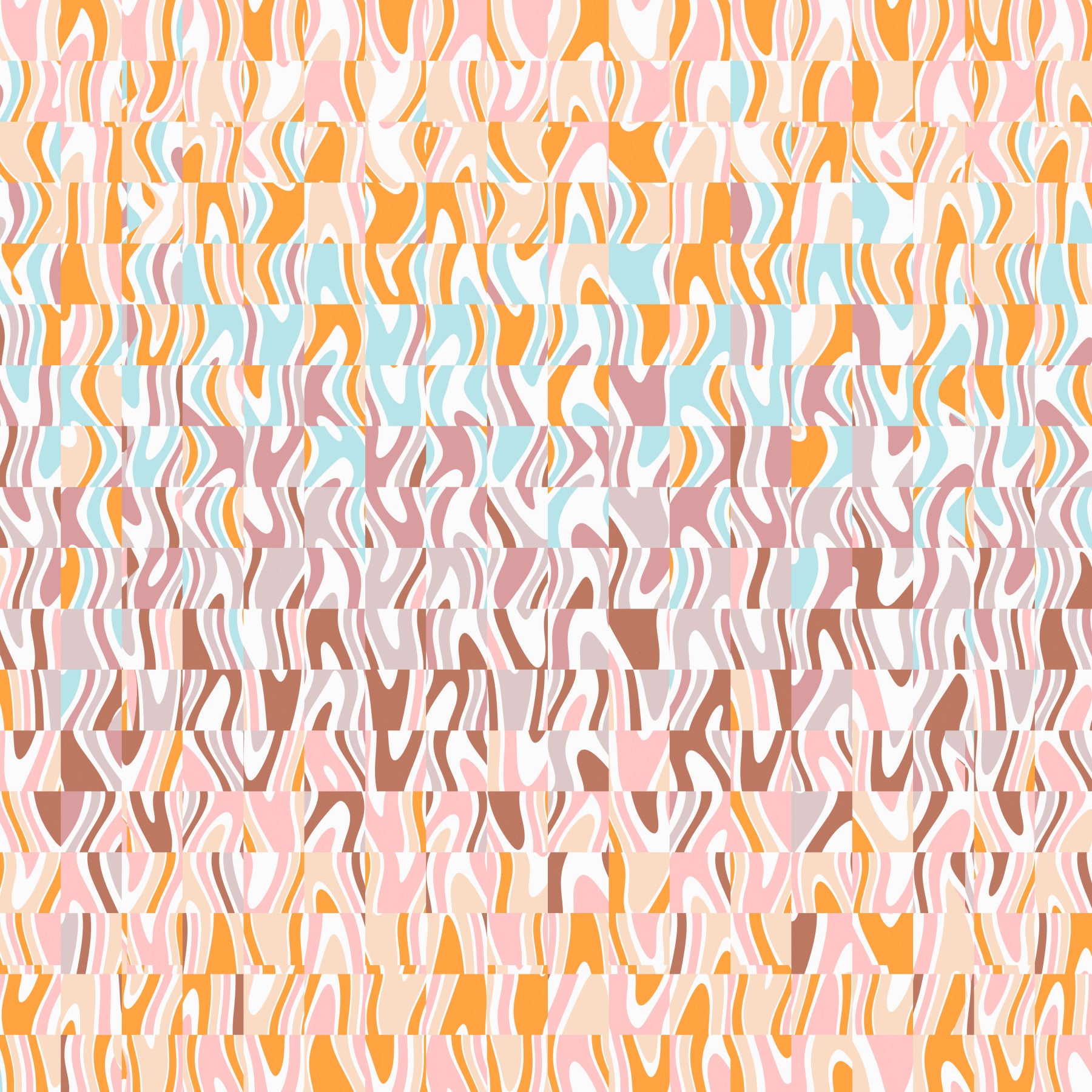 Melting Colors mural wallpaper abstract wavy striped pattern design.