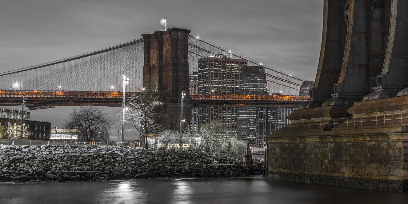 Brooklyn Bridge Nights Wall Mural