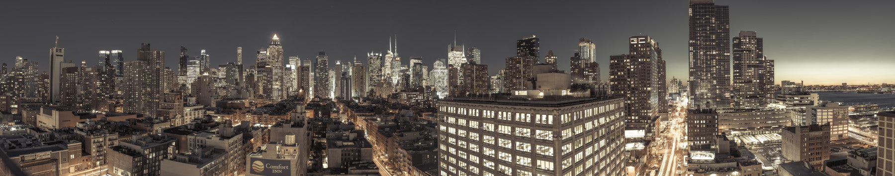 Midnight Metropolis: City Lights Wall Mural