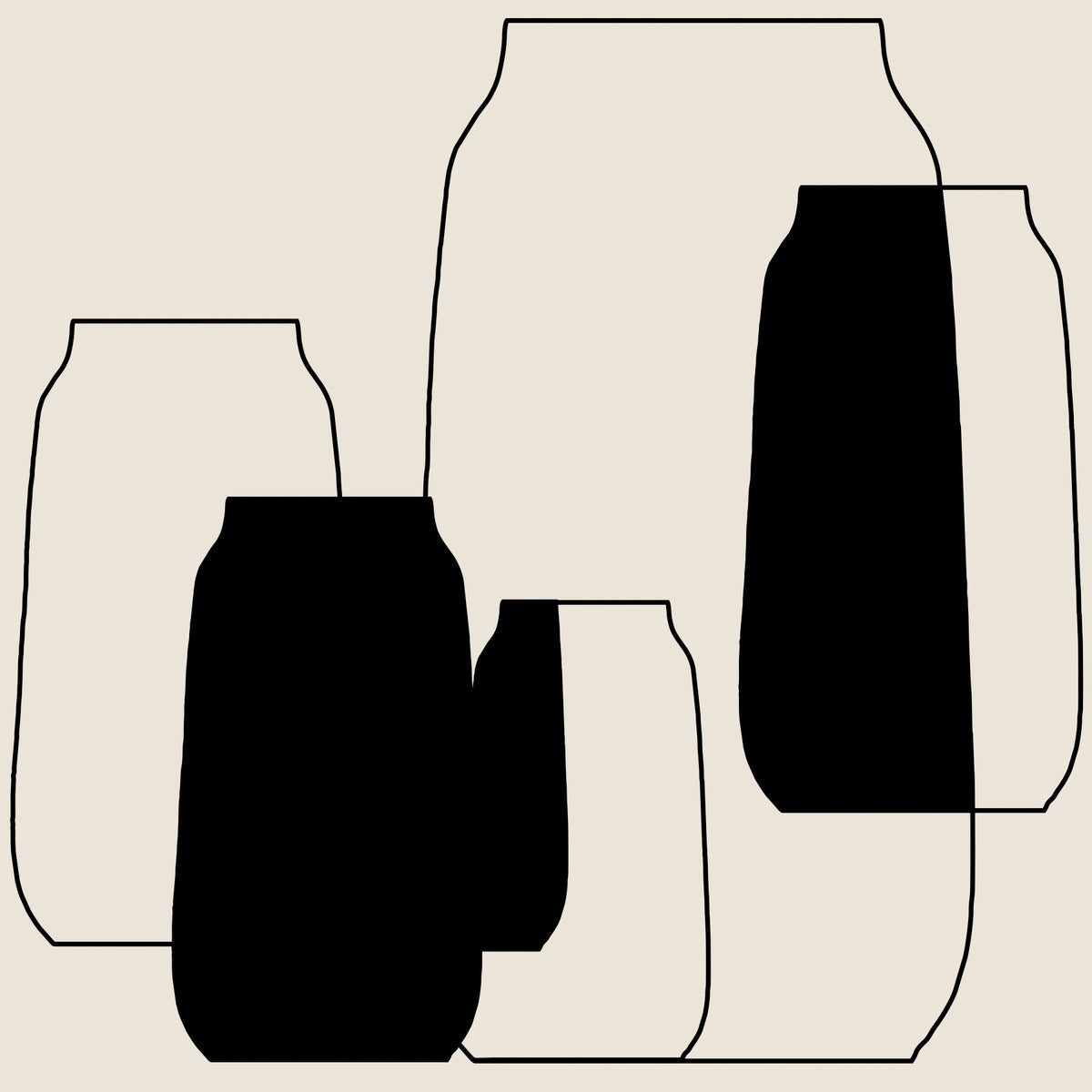 Simple Vessel Shapes Wallpaper⁠ in your room — zoomed