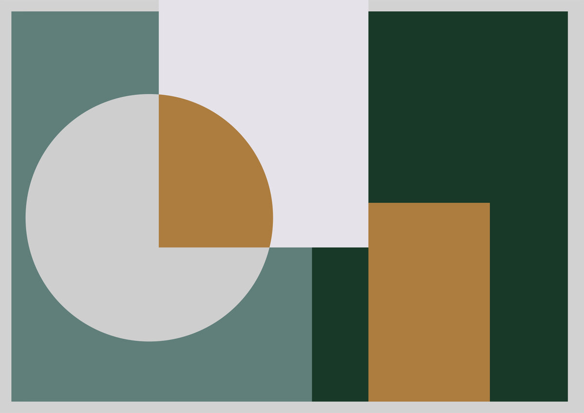 Modern Geometric Harmony Wall Mural in your room — zoomed