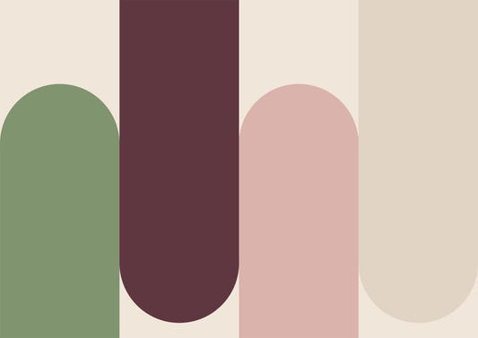 Contemporary Shapes Blend Wallpaper⁠