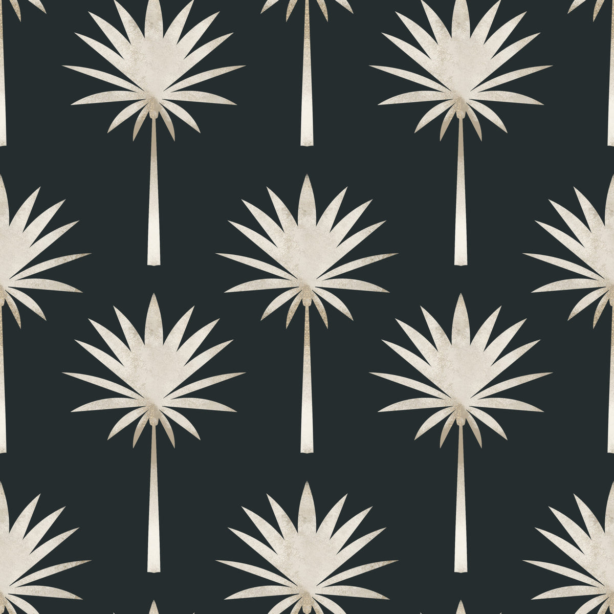 Luxe Palms Art Deco Tropical Flair Wallpaper⁠ in your room — zoomed