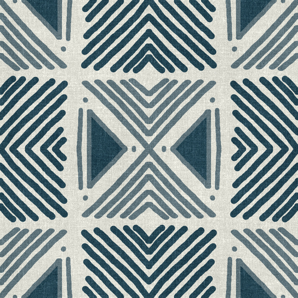 Tribal Denim Motif Wallpaper⁠ in your room