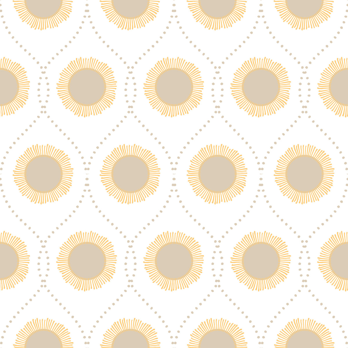 Radiant Sunburst Pattern Wallpaper⁠ in your room — zoomed