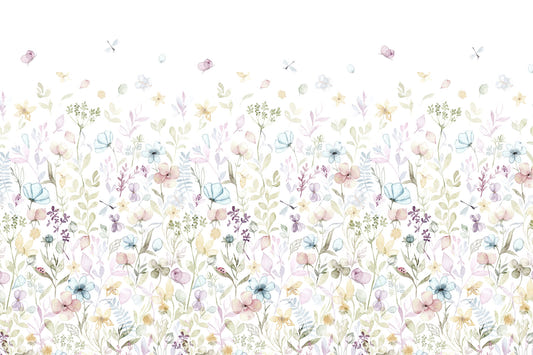 Watercolor Whispers Floral Wall Mural - 3279932