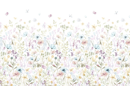 Watercolor Whispers Floral Wall Mural - 3279932