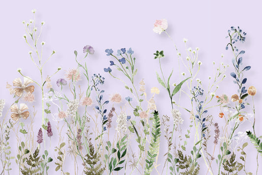Watercolor Meadow Wall Mural - 3133176